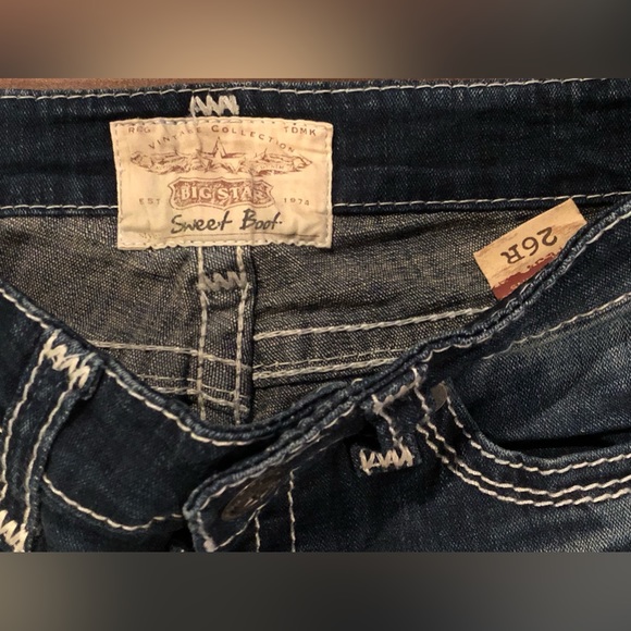 NEW BIG STAR SWEET BOOT ULTRA LOW RISE 26R x 32" - Picture 8 of 8